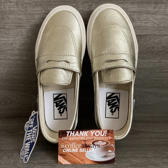 Vans Style 53 Soft Leather Light Gold Marshmallow Size 5 Women's NWOB - Picture 6 of 7